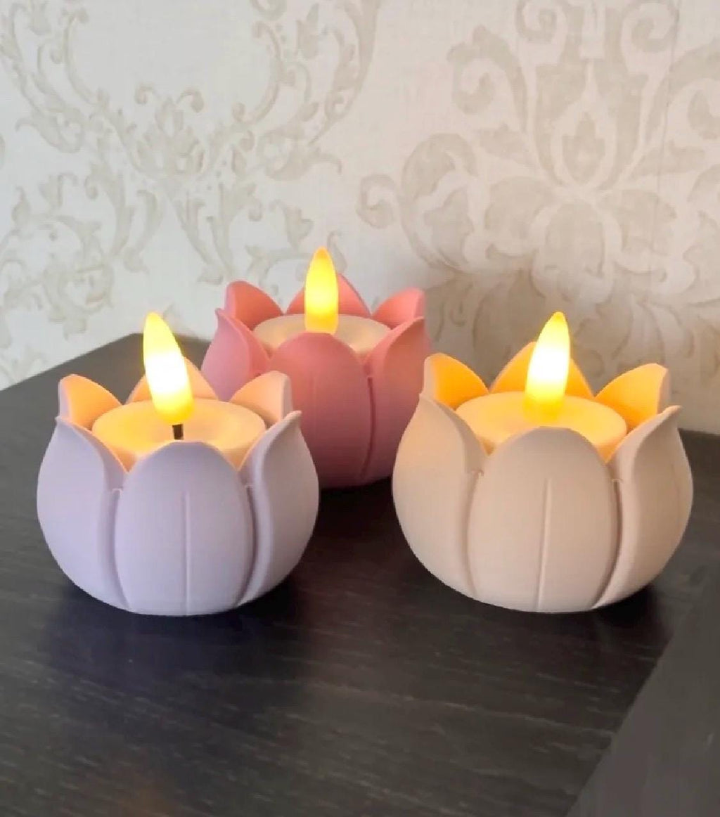 Lotus tea light holders