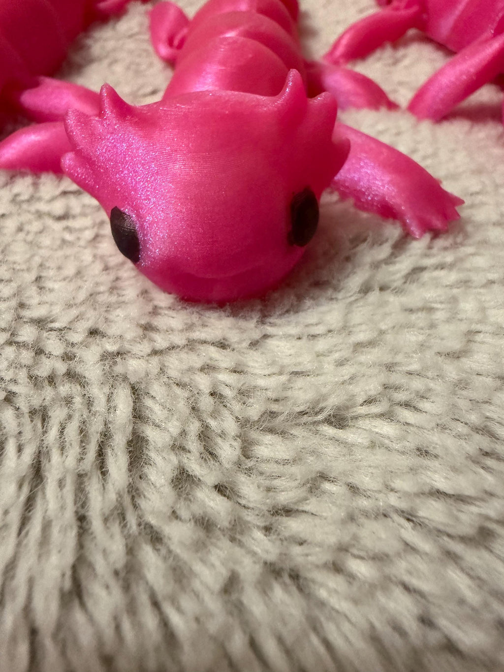 Axolotti articulated animal. 3D printed, wiggletz copy.