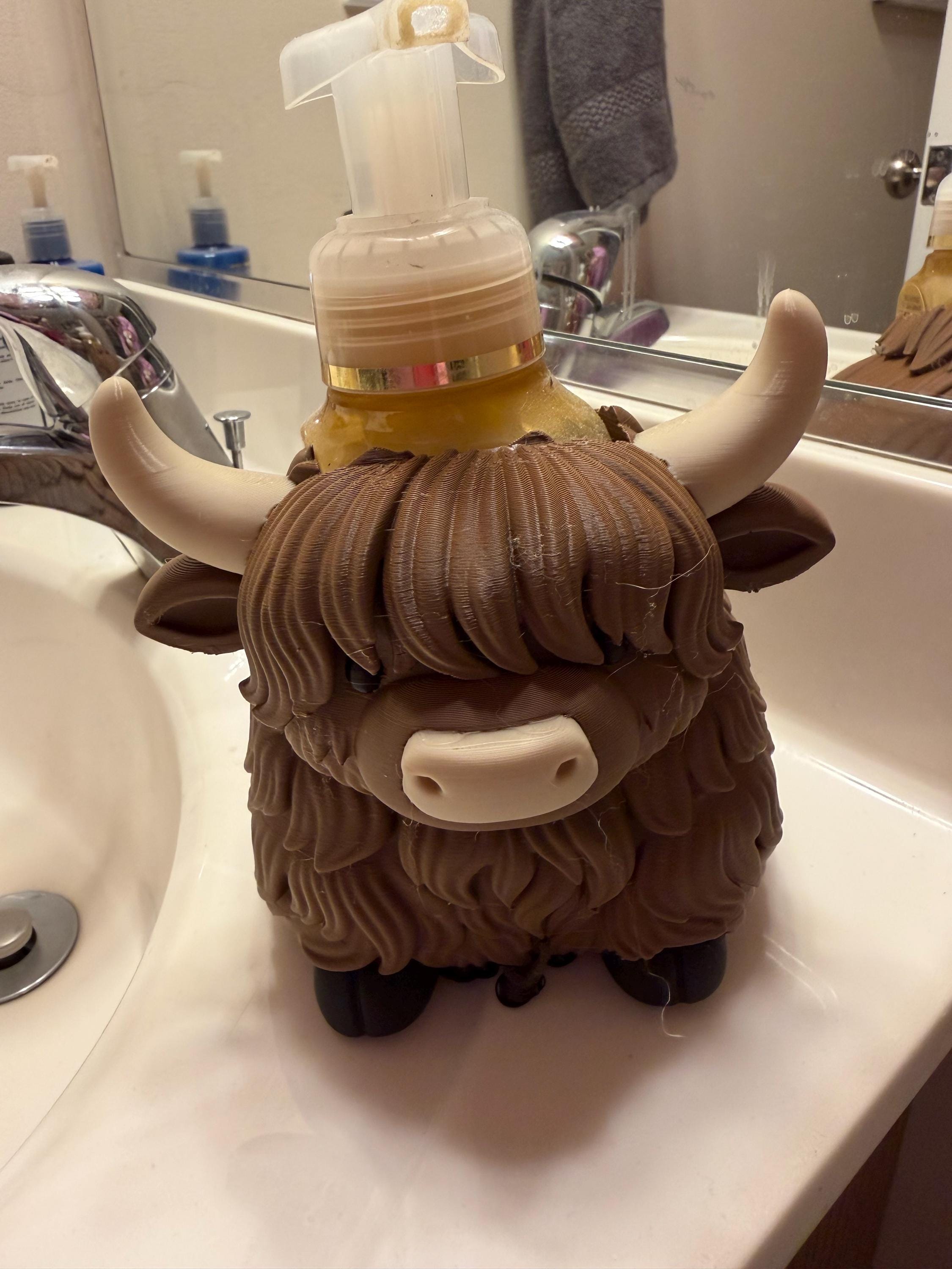 Highland Cow Soap Holder — 3D Printed Bath & Body Works Holder