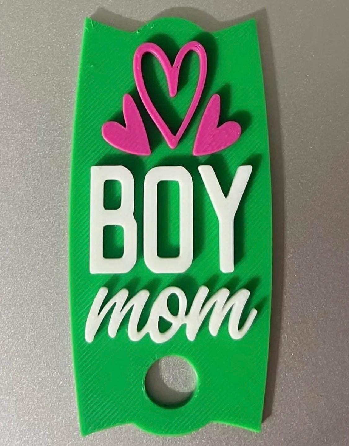 Boy Mom Stanley Lid Topper — 3D Printed Tumbler Accessory