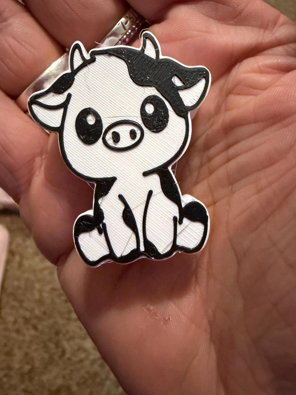 Cow Straw Topper — 3D Printed Tumbler Straw Topper