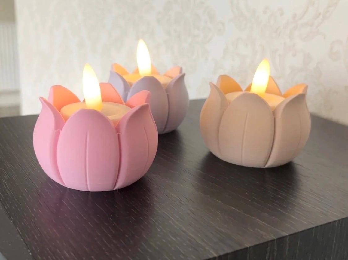 Lotus tea light holders