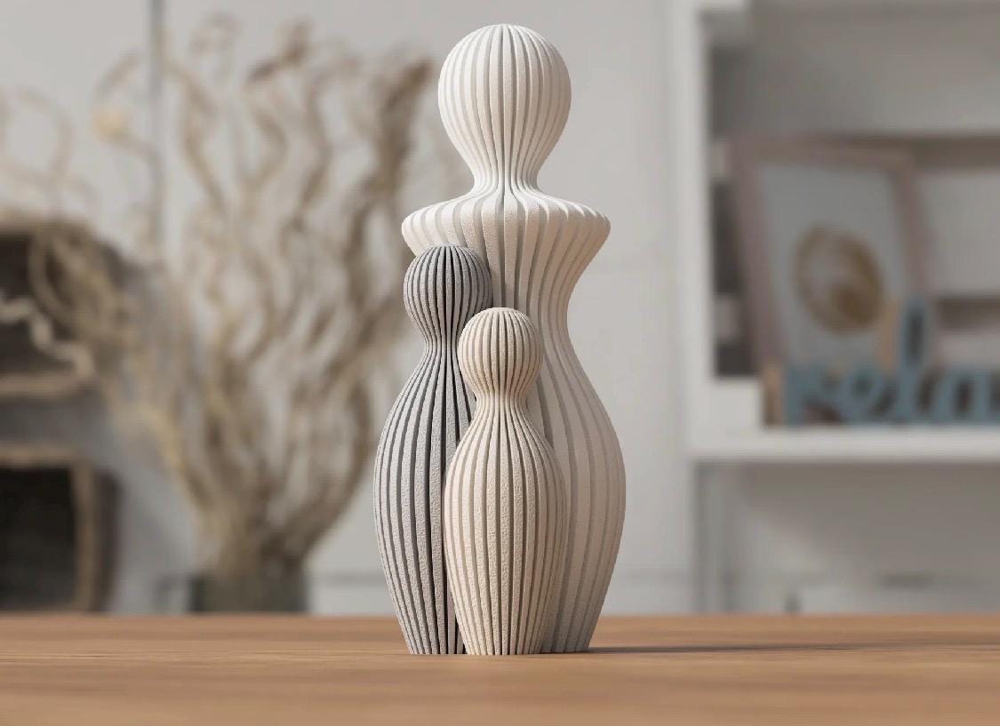 Mother’s Day figurine with 1-4 children.  Modern style