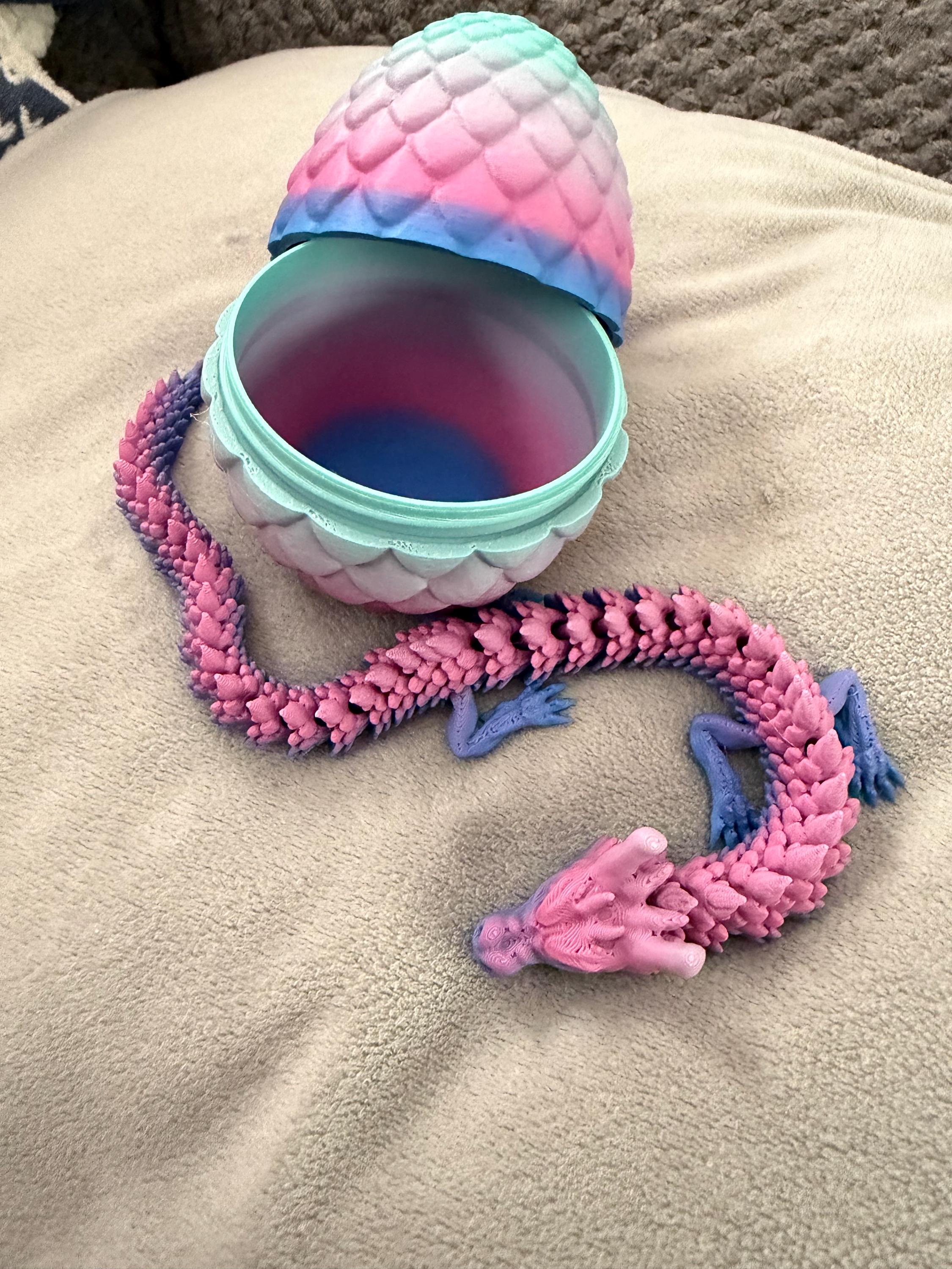 Dragon inside dragon egg