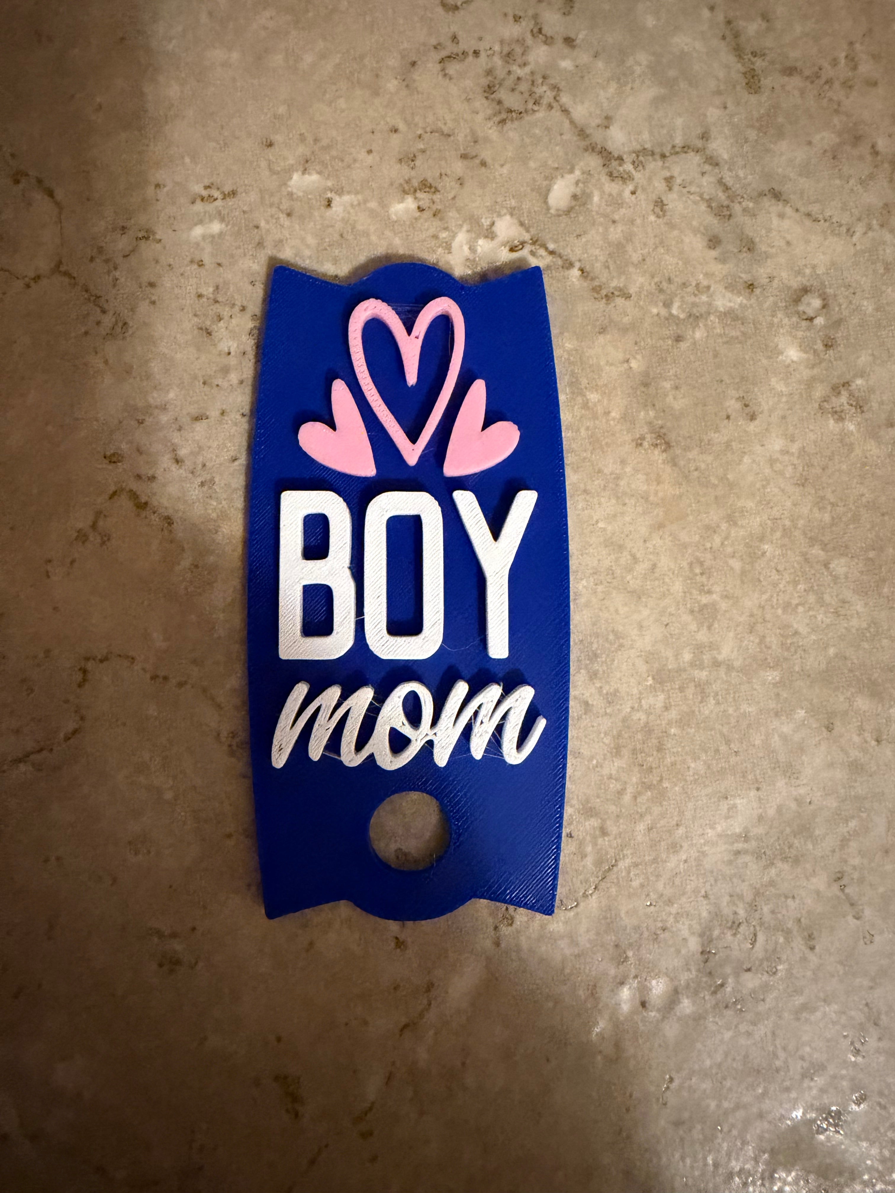 Boy Mom Stanley Lid Topper — 3D Printed Tumbler Accessory