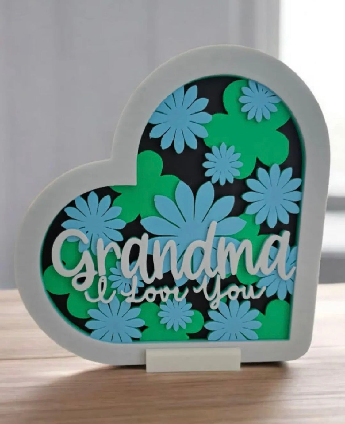 Grandma I Love YOU- 3D printed floral decoration