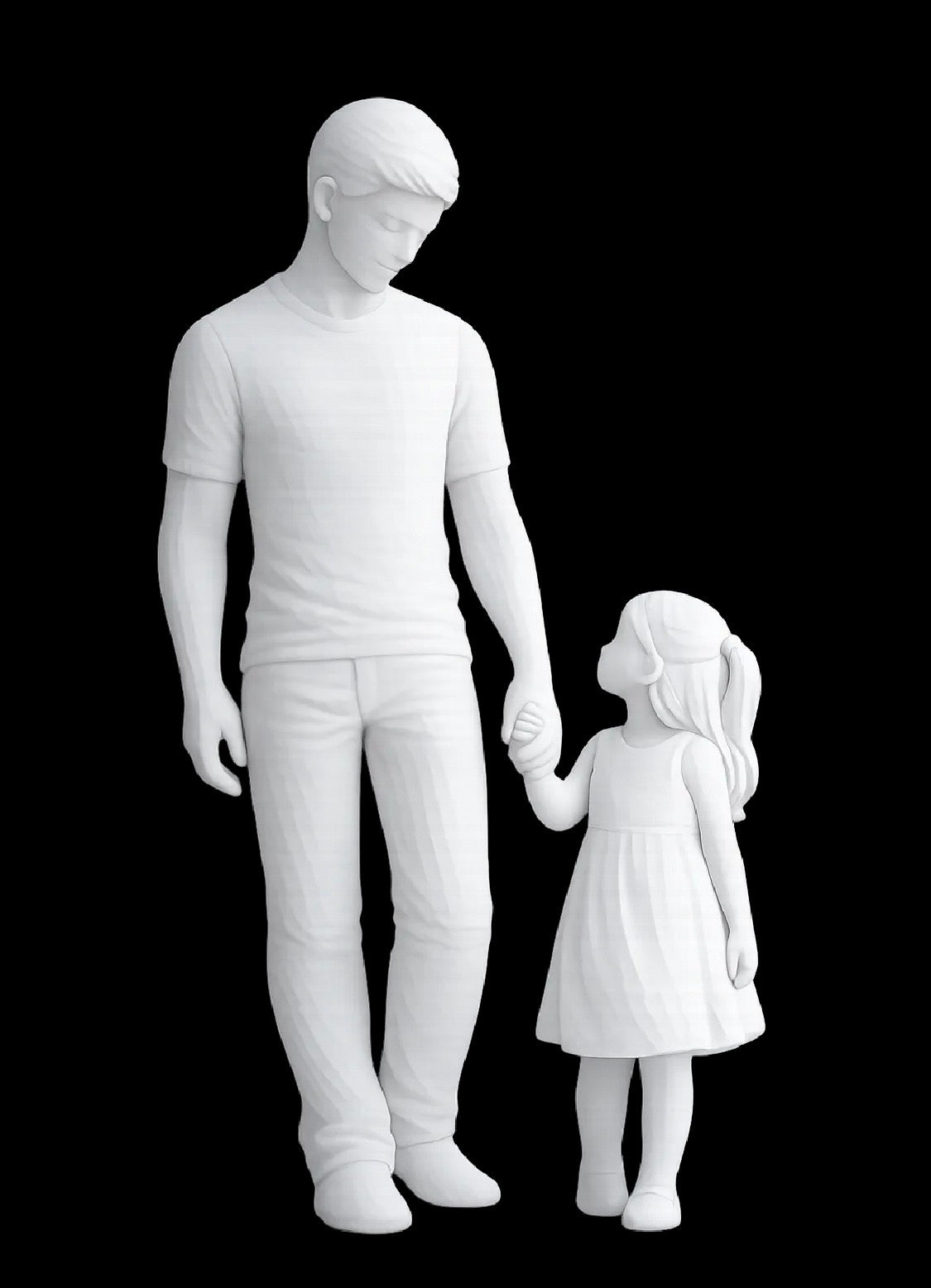 Father & Daughter Sculpture