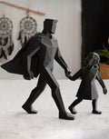 Superhero Dad & Daughter Sculpture – 3D Printed