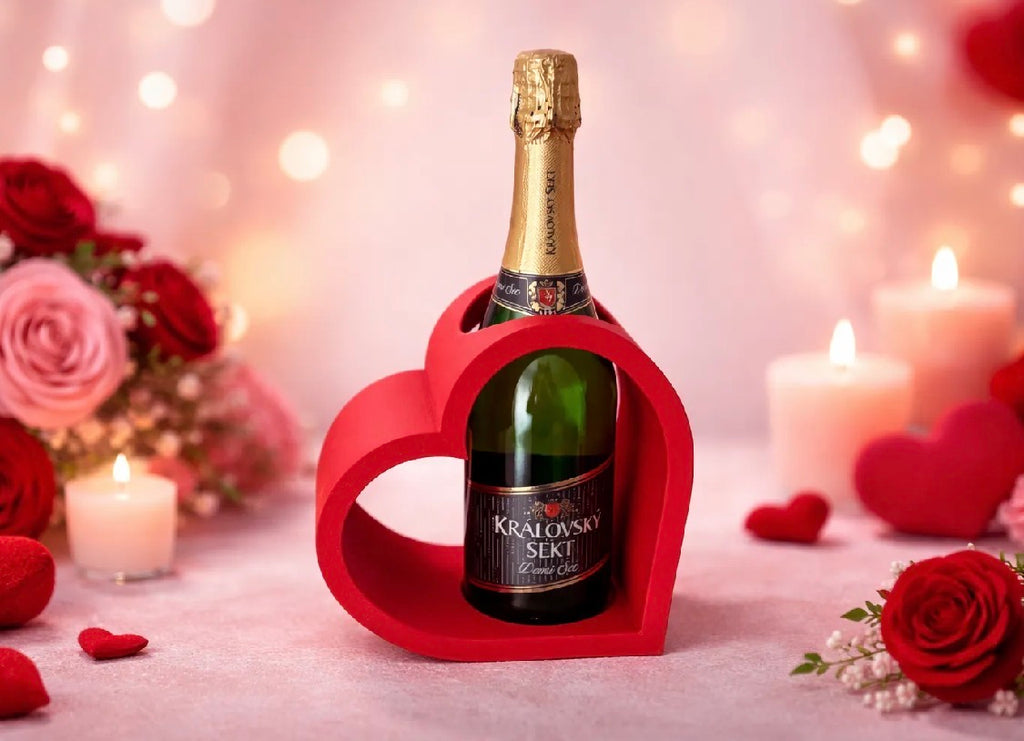 Heart Wine Bottle Holder – 3D Printed