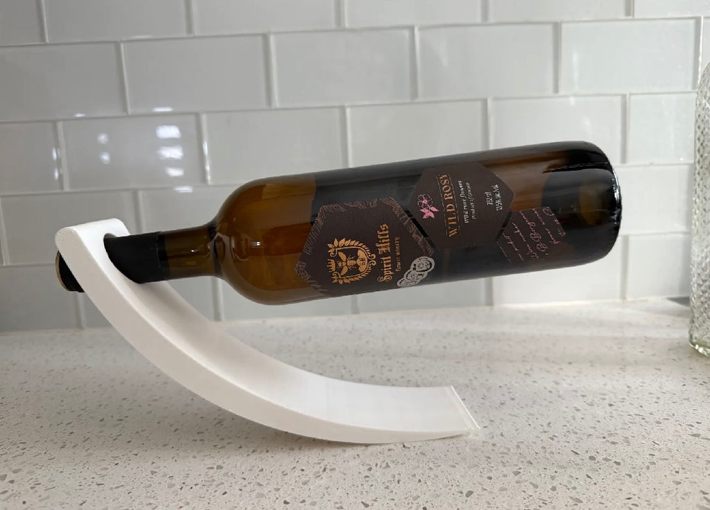 Curved Arc Wine Bottle Holder – 3D Printed