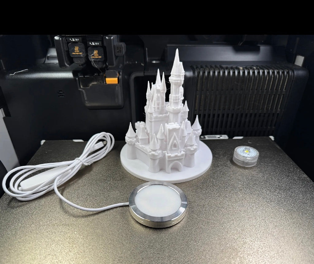 3D Printed Princess Castle LED Night Light (LED Not Included)