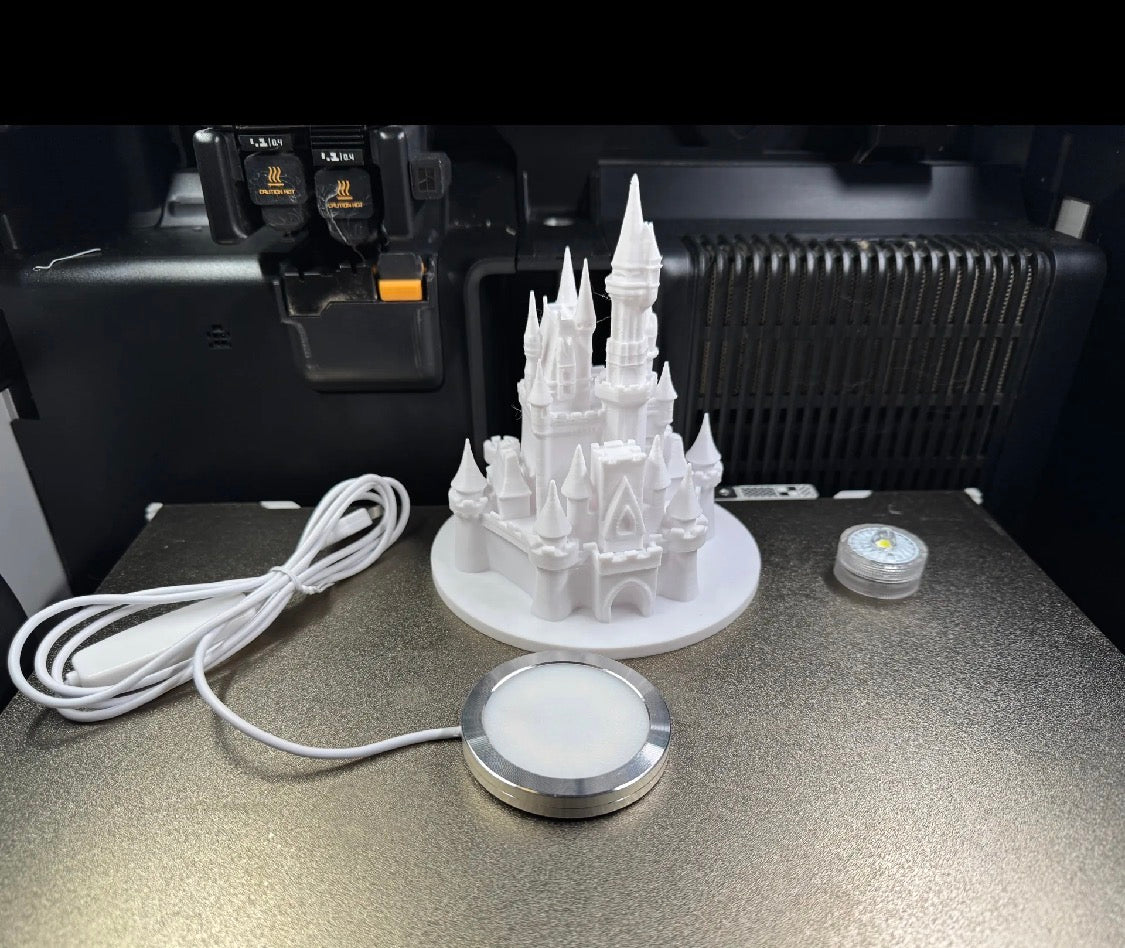 3D Printed Princess Castle LED Night Light (LED Not Included)