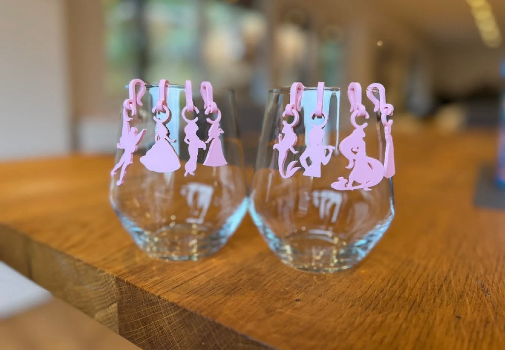 Disney Princess Drink Charms – 3D Printed Set of 8 (Party Favor)