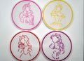Disney Princess Line Art Coaster Set – 3D Printed Set of 4 (Iridescent)