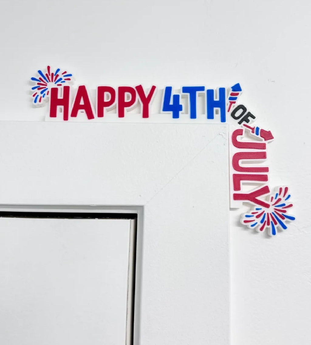 4th of July Firework Rocket Door Frame Corner Decorations – 3D Printed Set