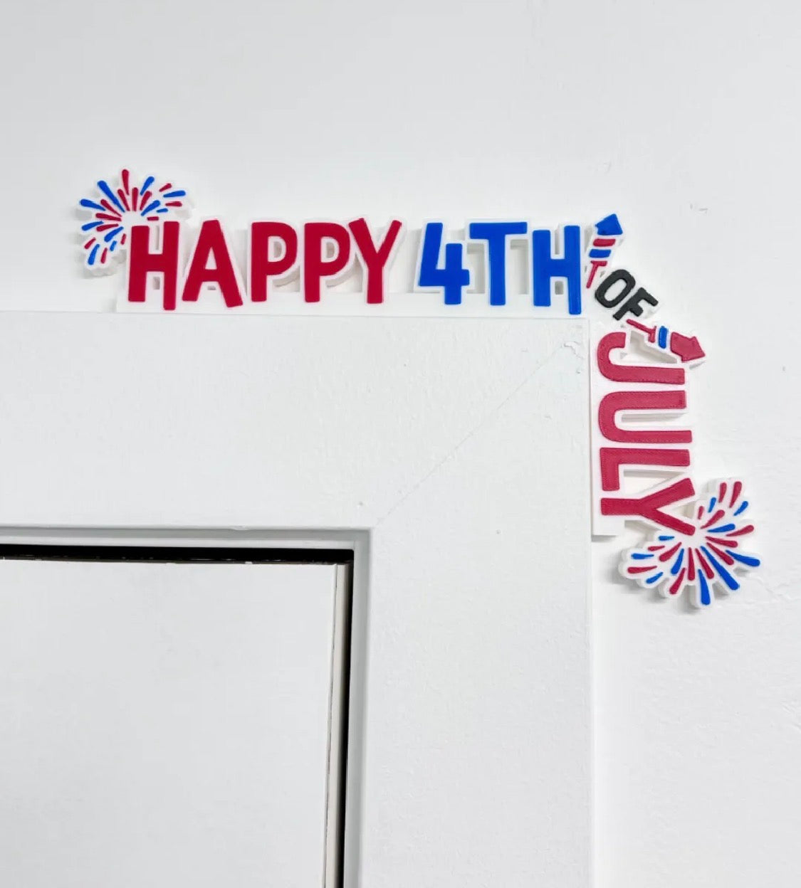 4th of July Firework Rocket Door Frame Corner Decorations – 3D Printed Set