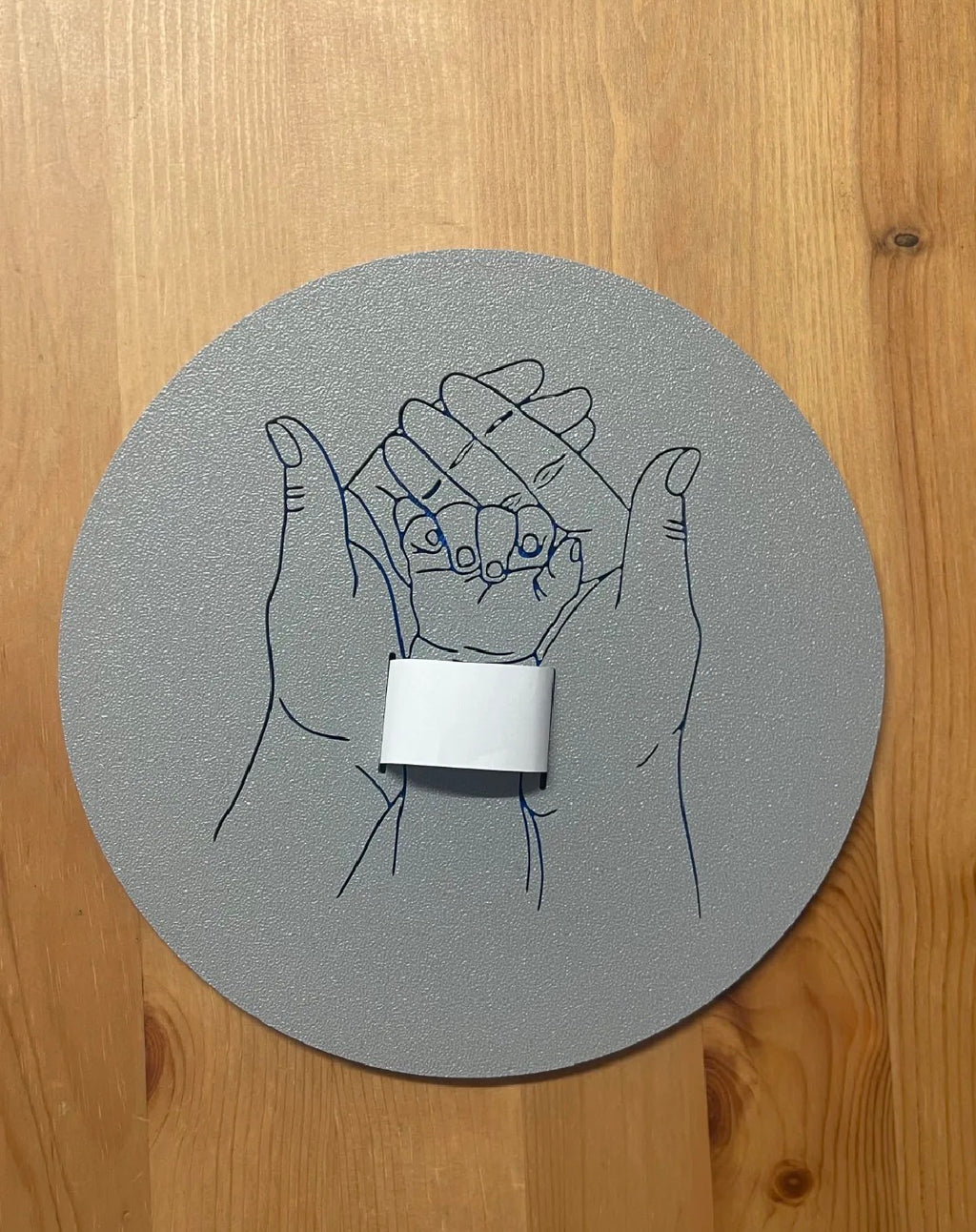 Family Hands Hospital Bracelet Keepsake Sign - 3D Printed Decorative Plaque
