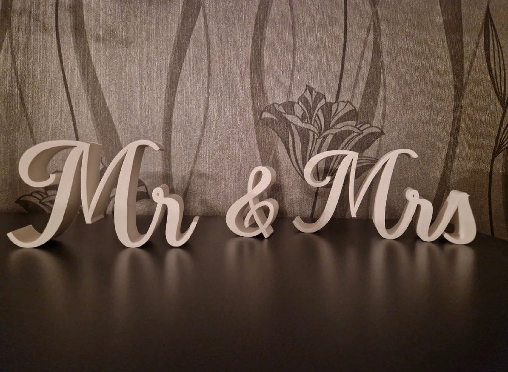 Mr & Mrs Wedding Sign Set