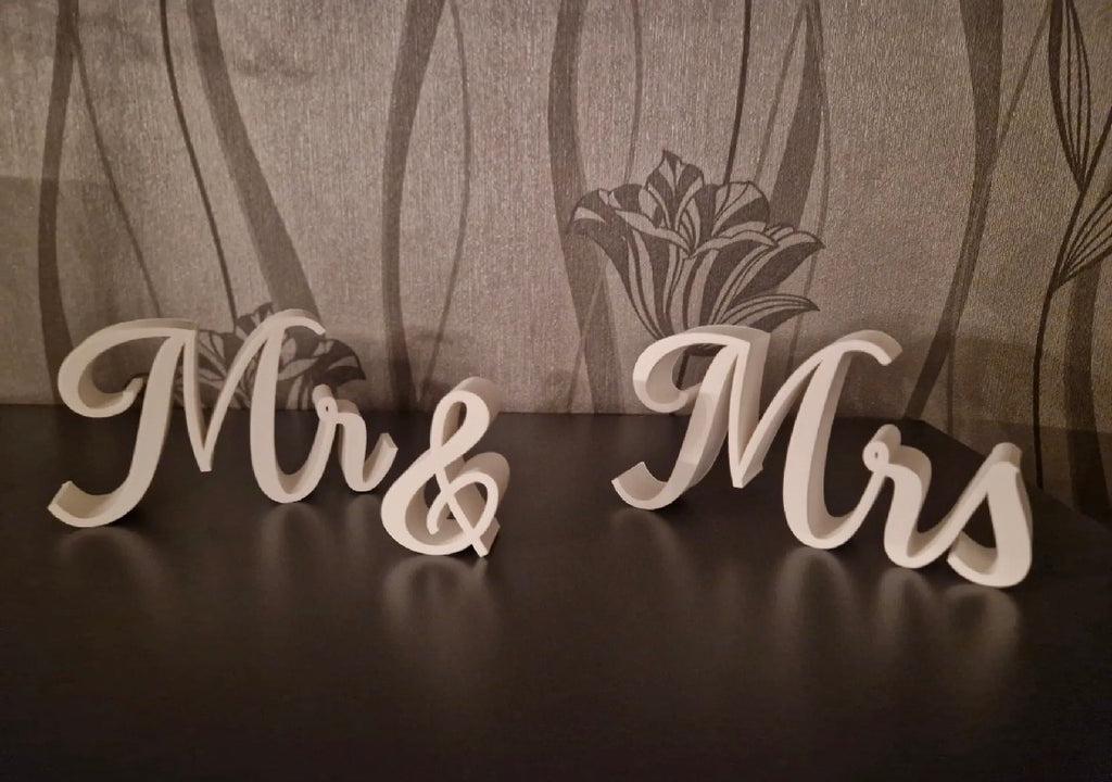 Mr & Mrs Wedding Sign Set