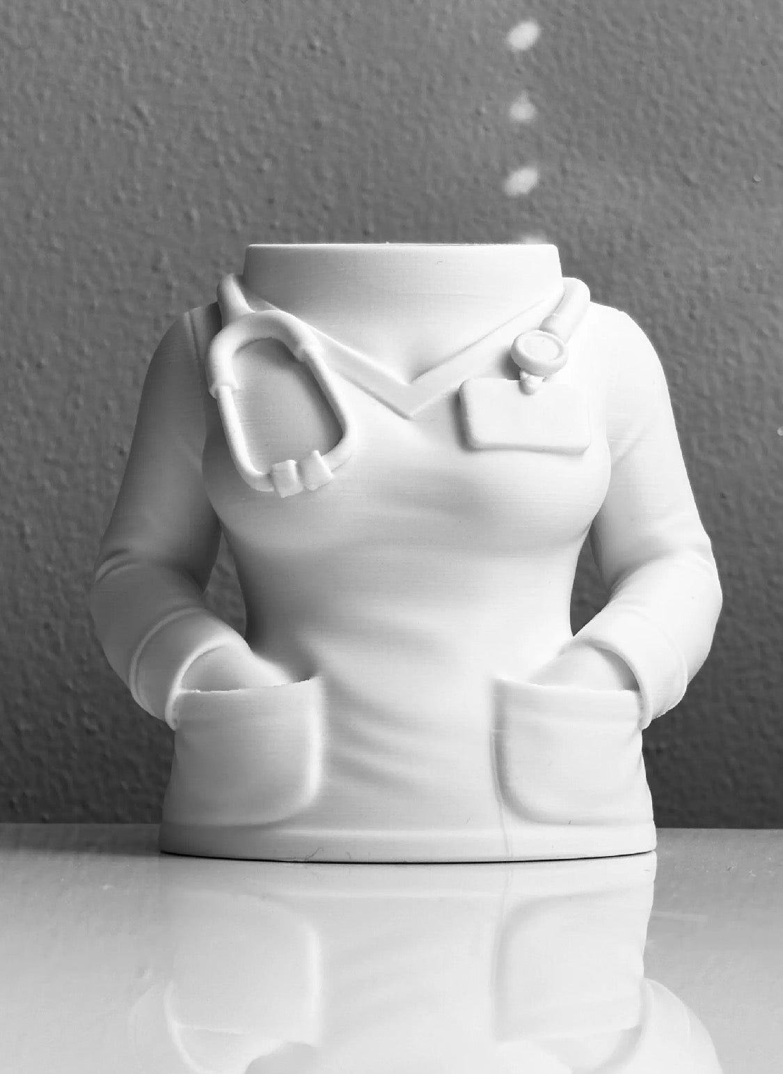 Nurse Scrubs Pen Cup - 3D Printed Medical Desk Accessory