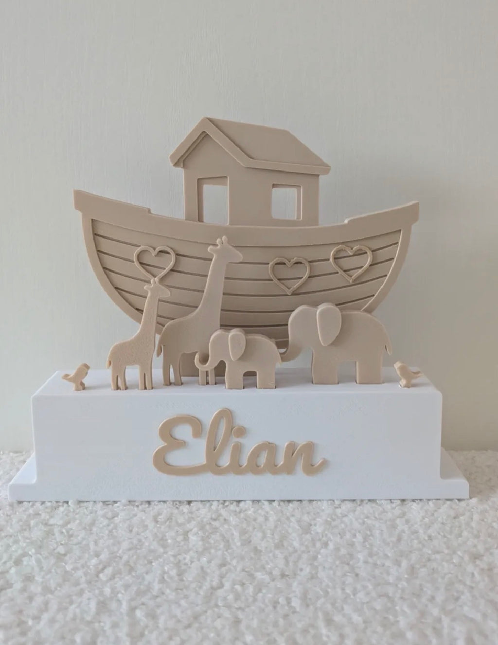 Customizable Noah's Ark 3D Printed Décor, Baby's room