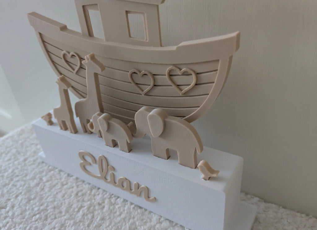 Customizable Noah's Ark 3D Printed Décor, Baby's room