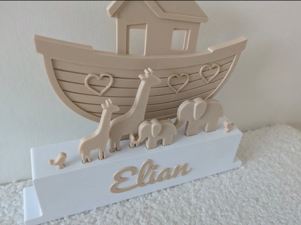 Customizable Noah's Ark 3D Printed Décor, Baby's room