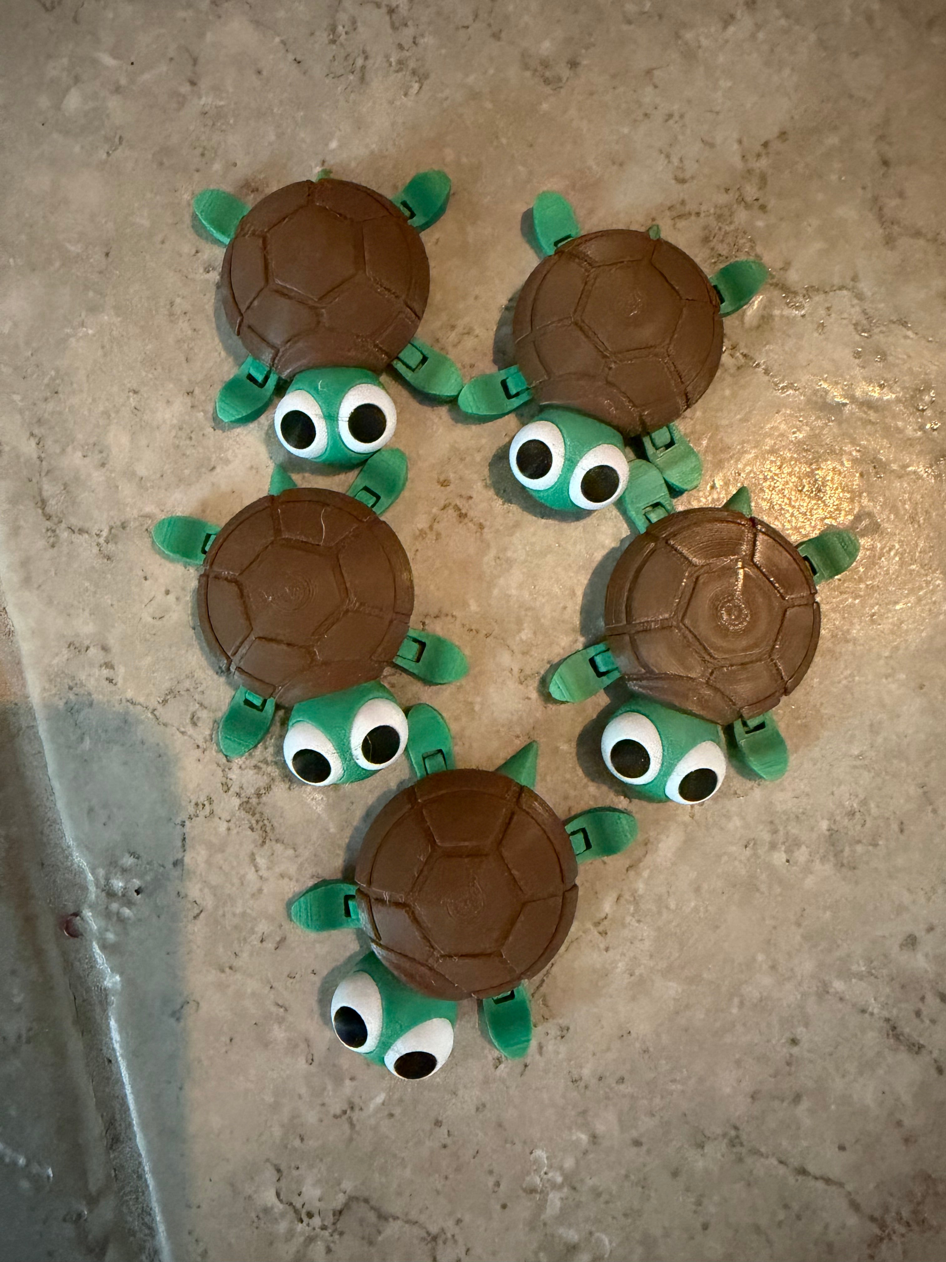 Baby Sea Turtle Figurine – 3D Printed Cute Pocket Pets