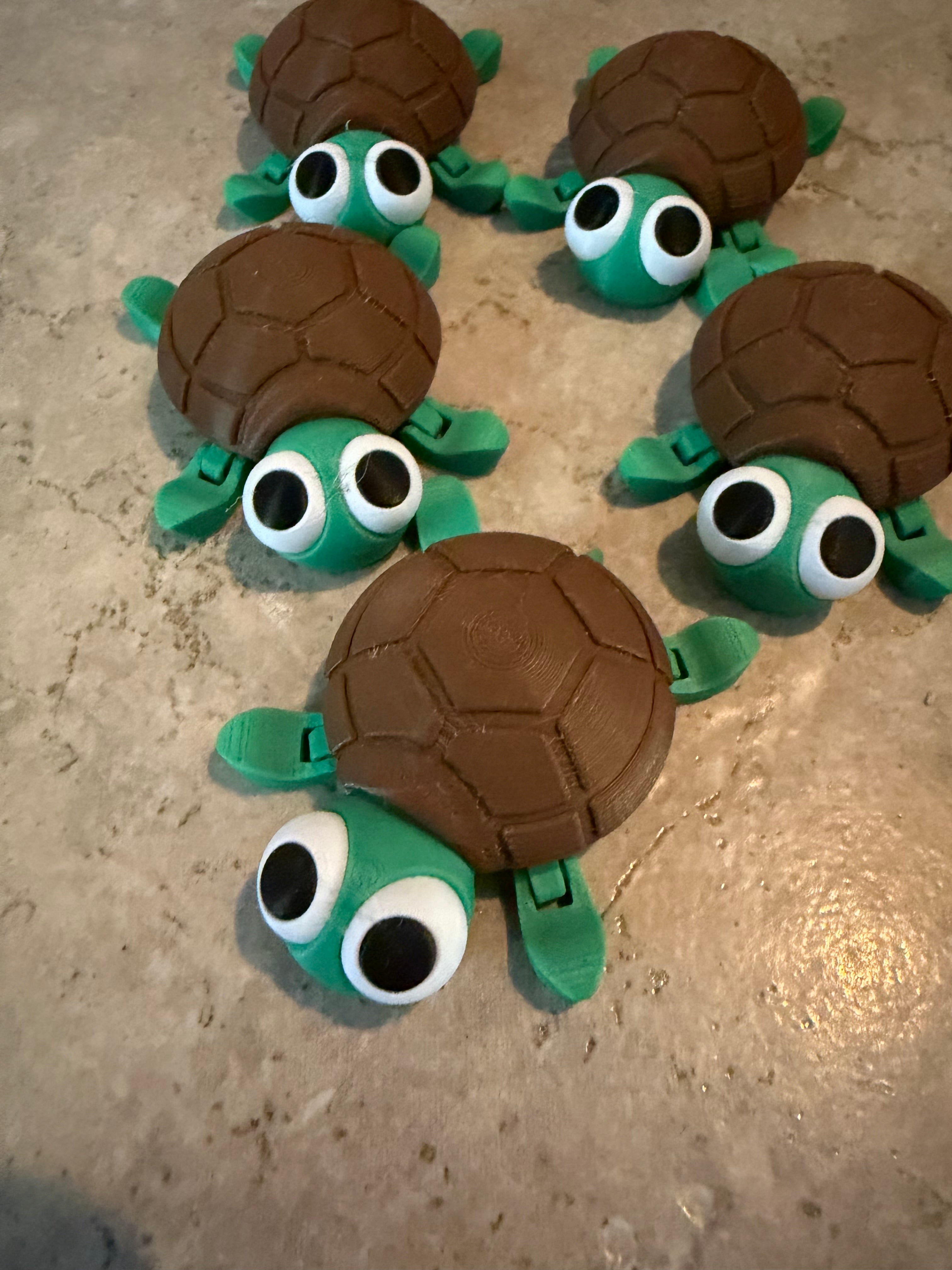 Baby Sea Turtle Figurine – 3D Printed Cute Pocket Pets