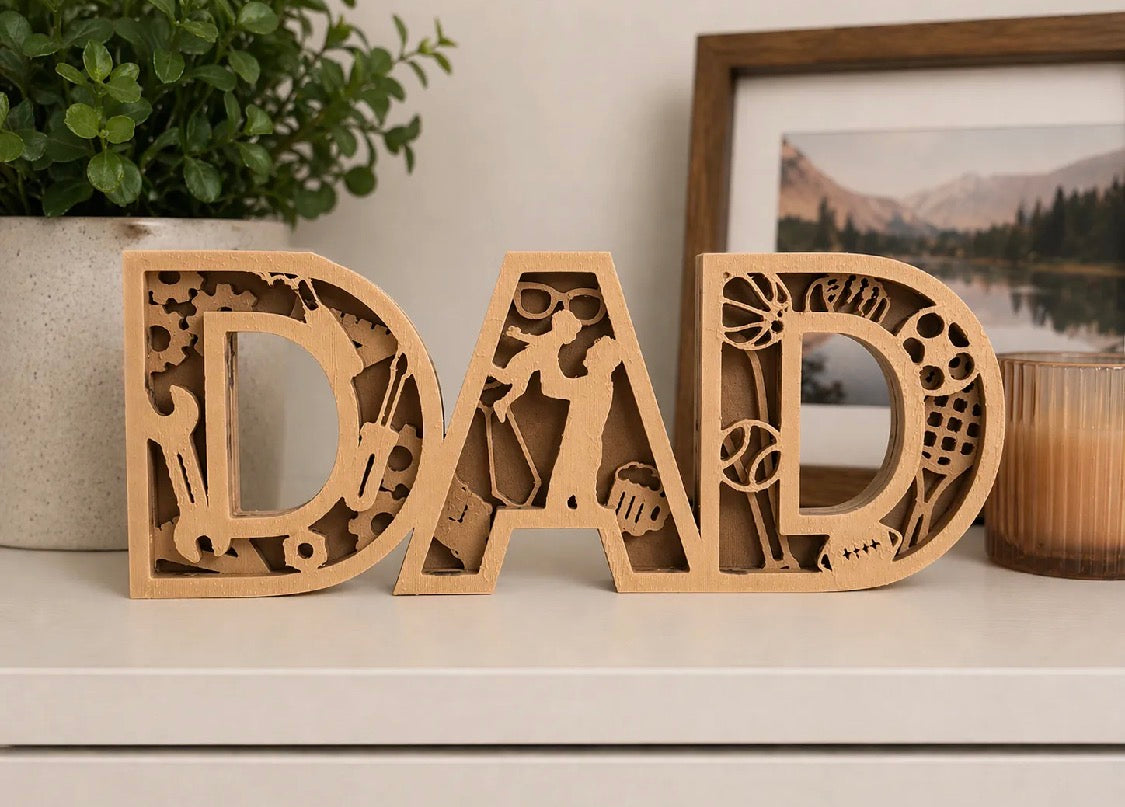 DAD Letter Sign – Father's Day Gift