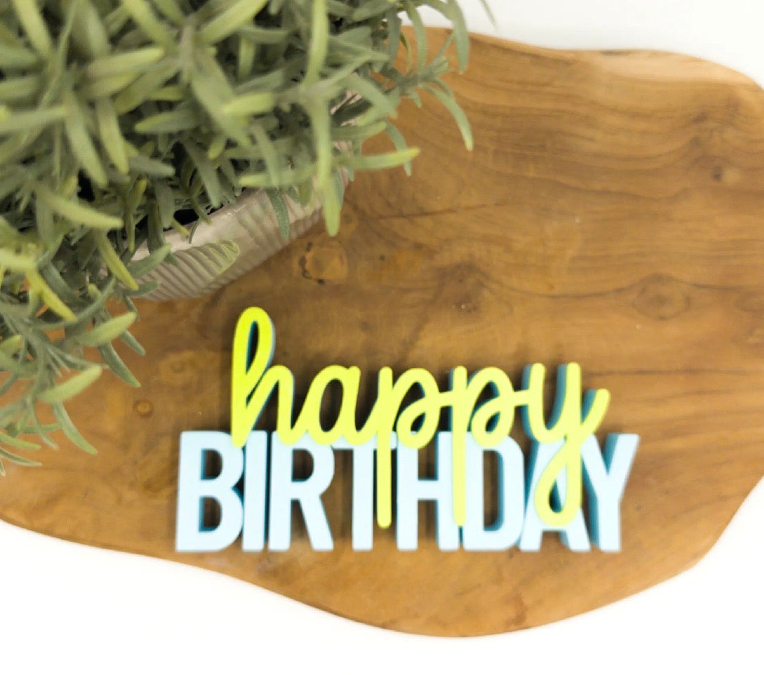 Happy Birthday Sign – 3D Printed Gift
