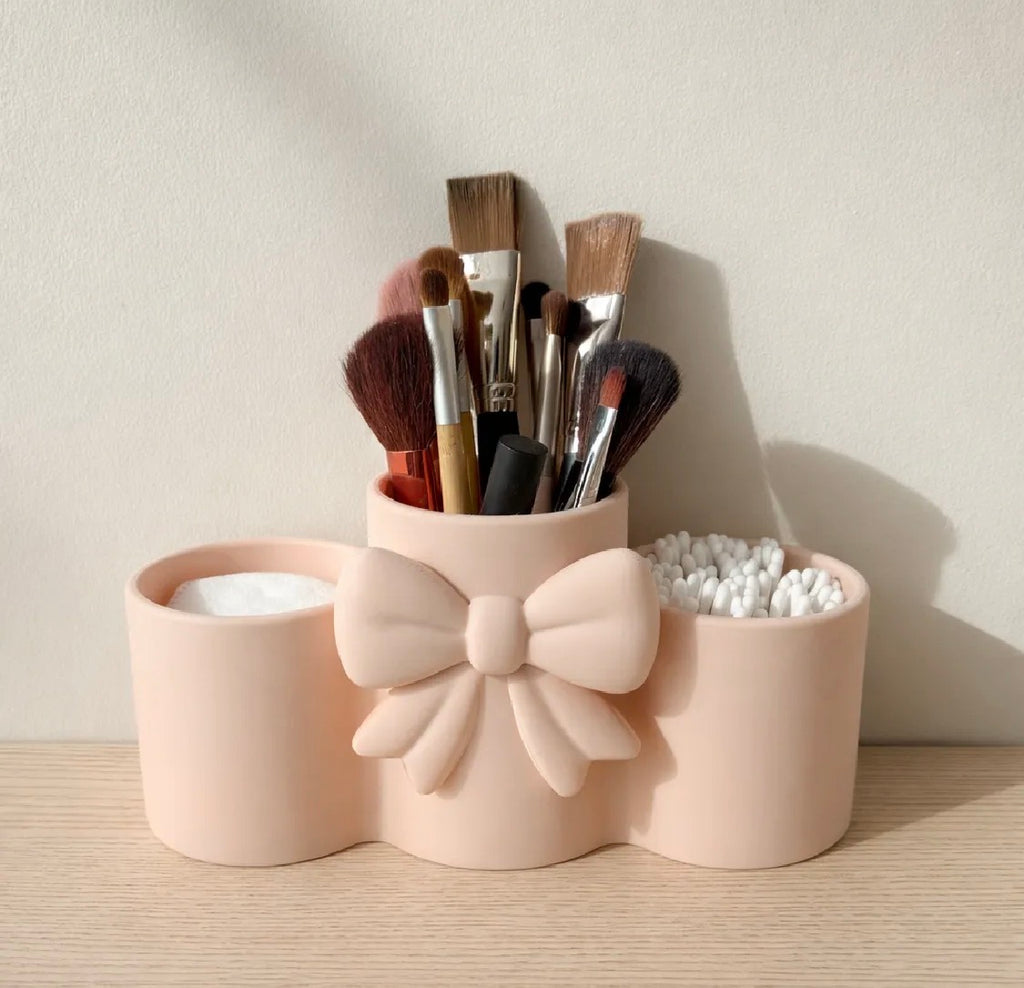 Bow Makeup Brush Holder – 3D Printed Vanity Organizer