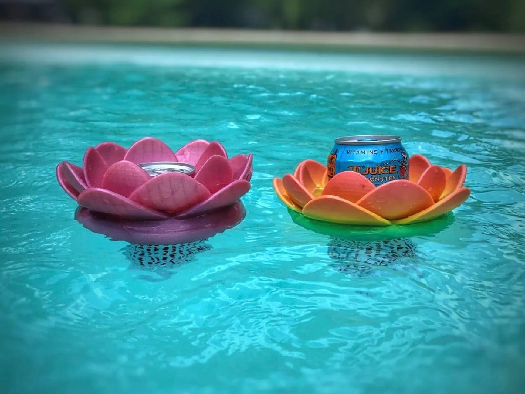 Lotus Flower Floating Pool Drink Holder – 3D Printed