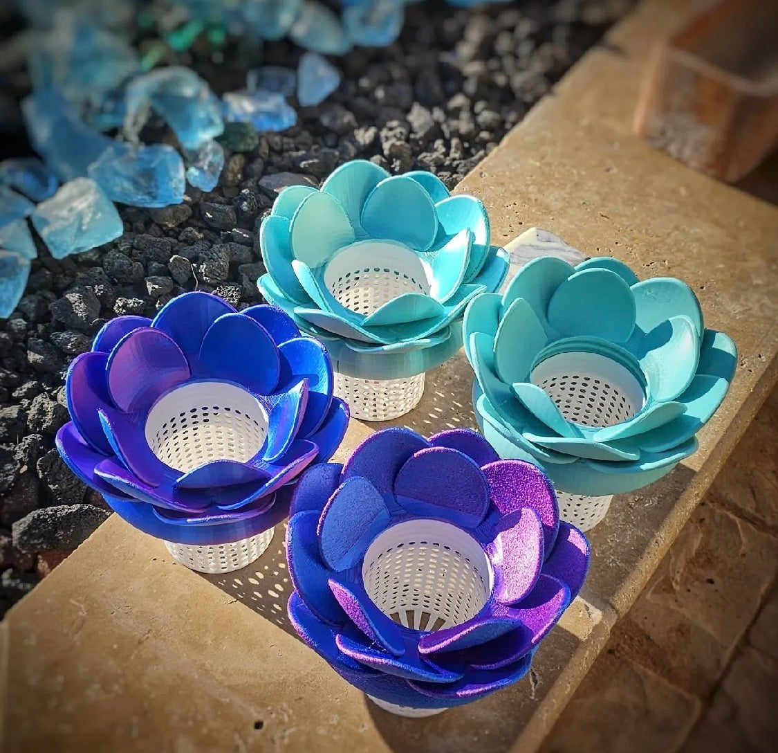 Lotus Flower Floating Pool Drink Holder – 3D Printed