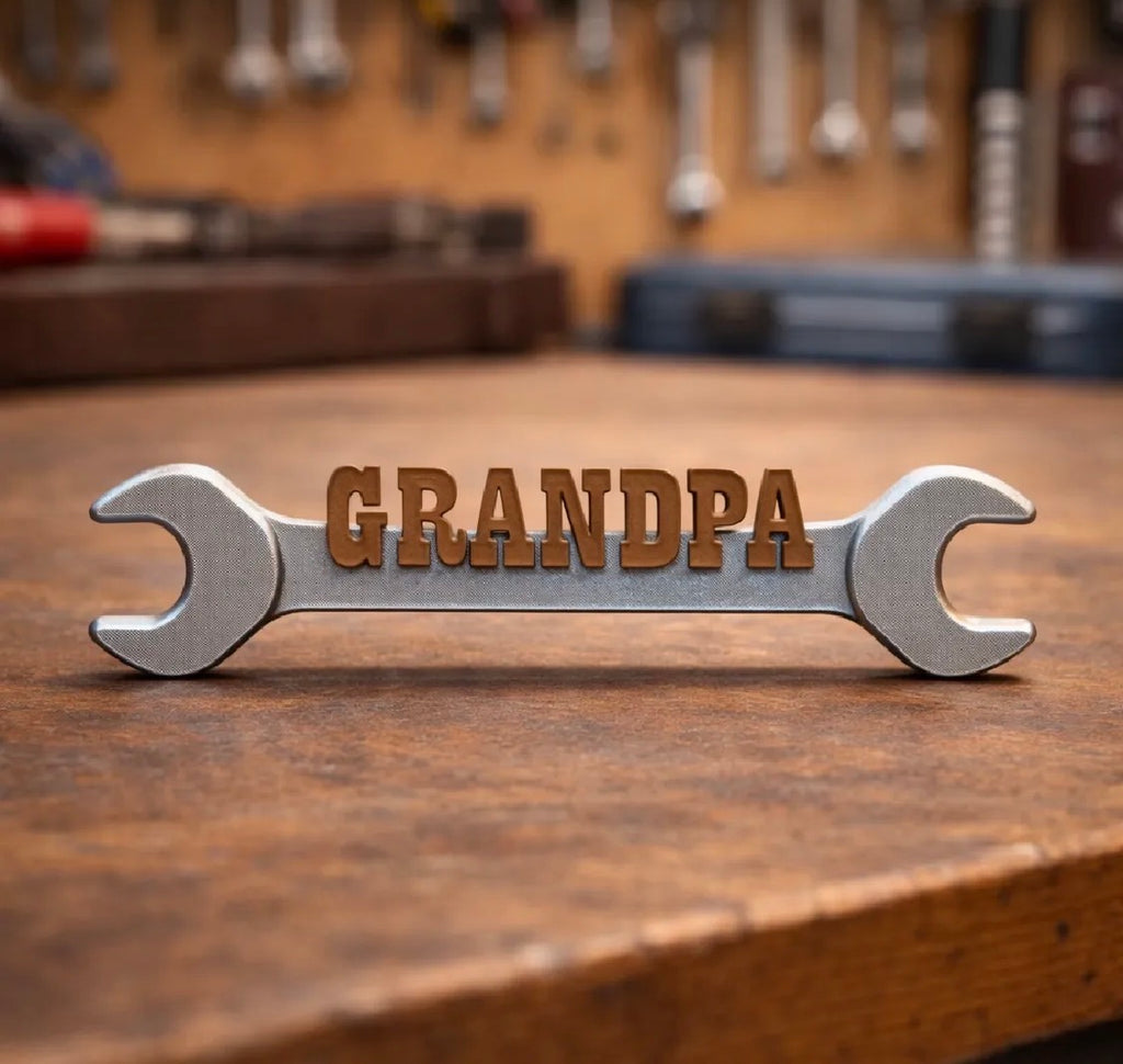 Grandpa Wrench Sign – 3D Printed Father's Day Gift