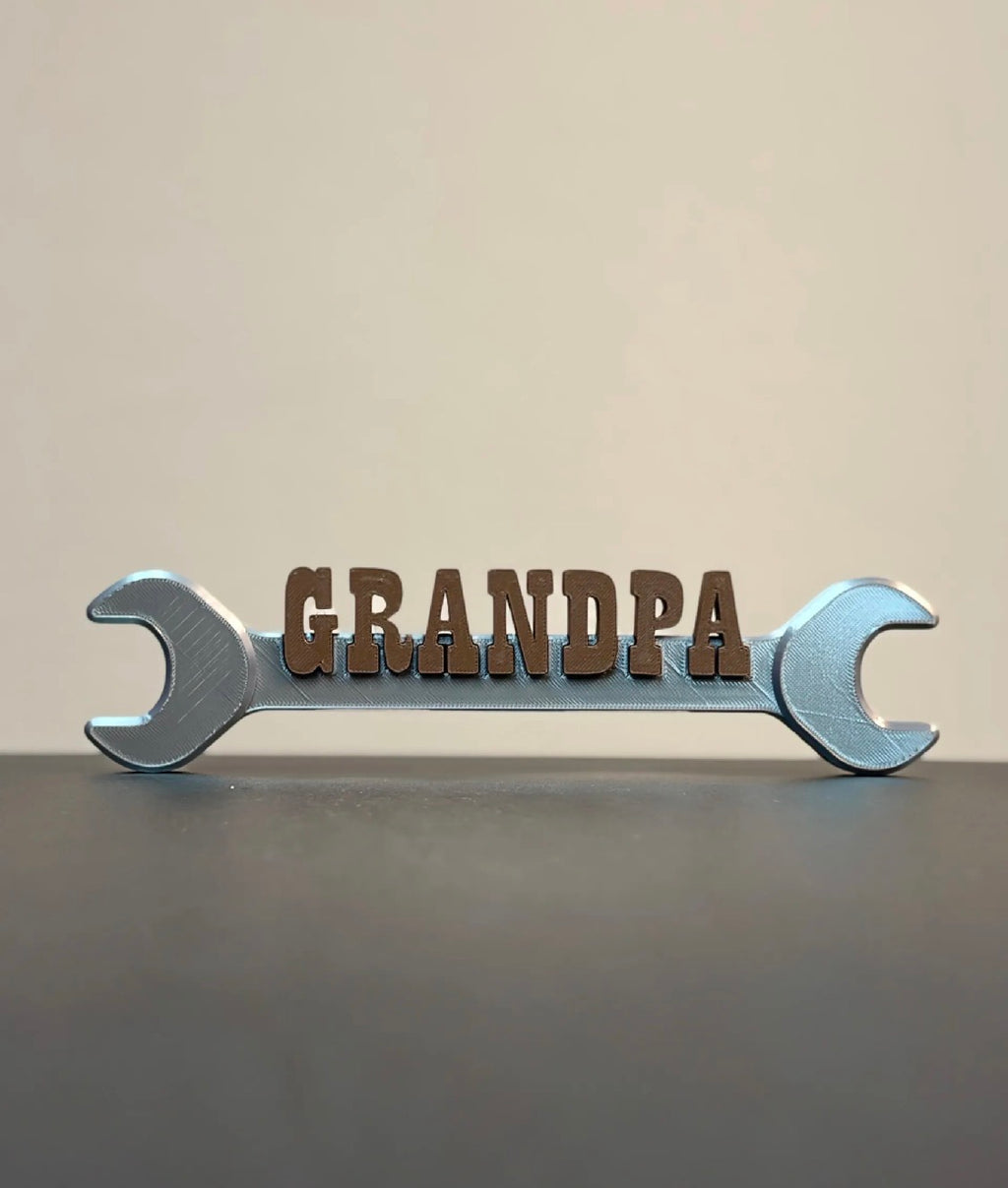 Grandpa Wrench Sign – 3D Printed Father's Day Gift