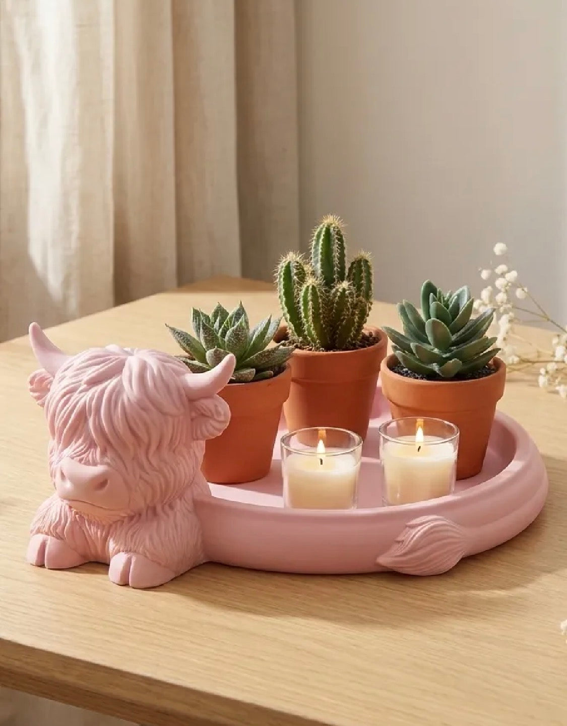 Highland Cow Trinket Tray