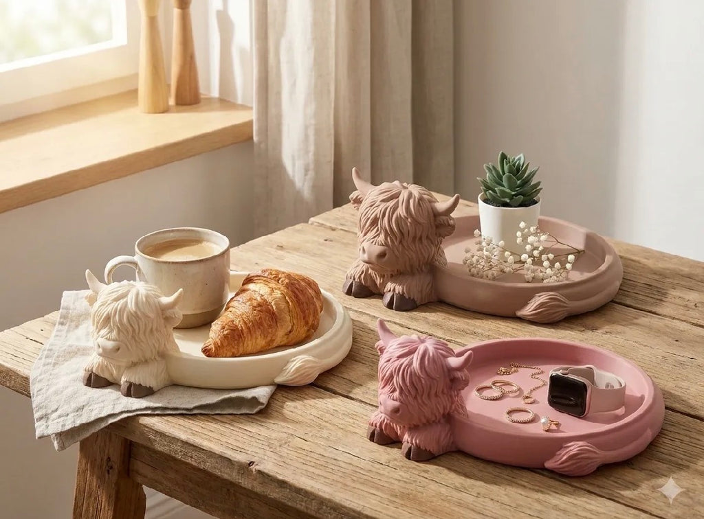 Highland Cow Trinket Tray