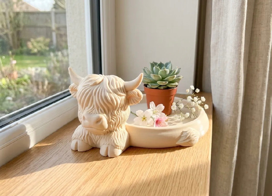 Highland Cow Trinket Tray