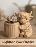 Highland Cow Sitting Planter