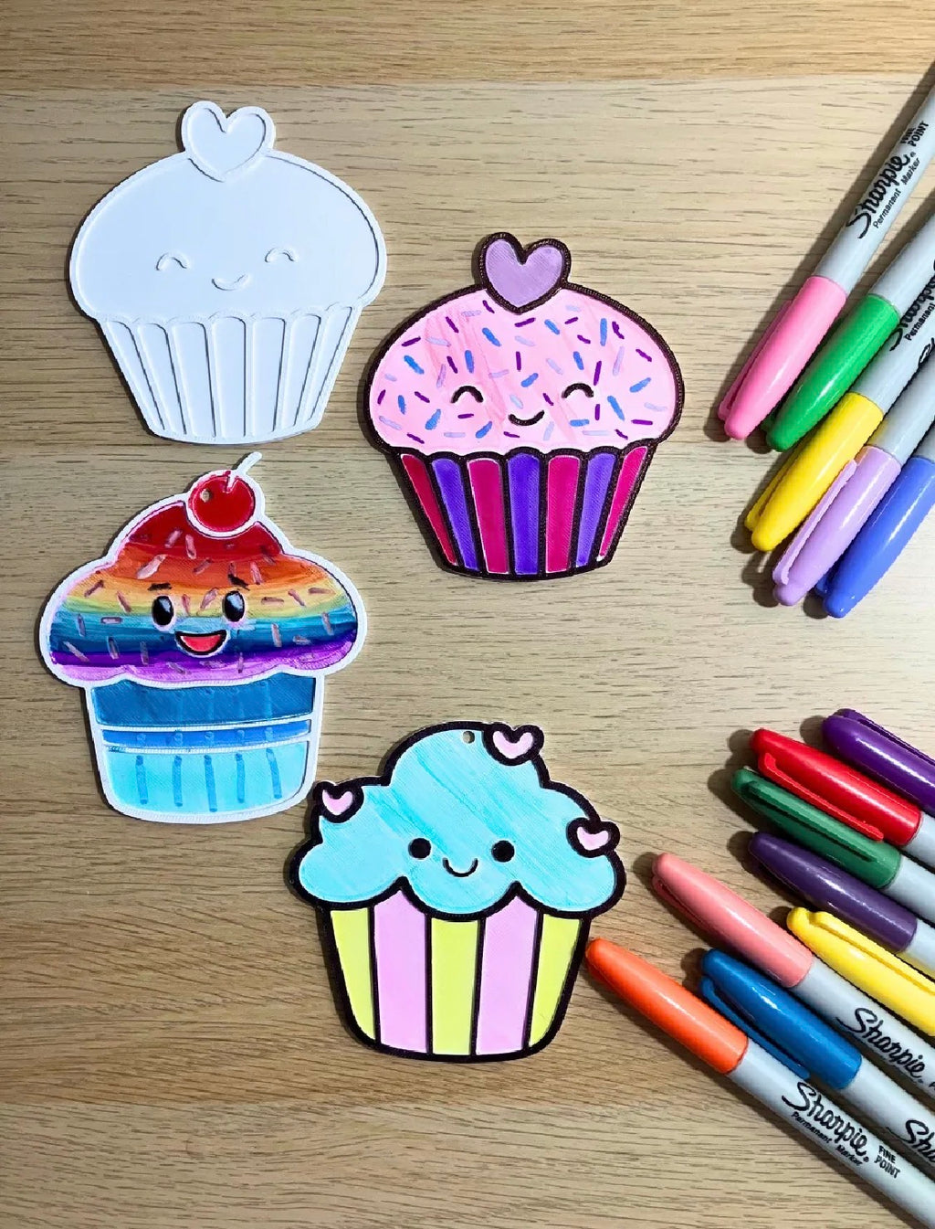 Paintable Cupcake Ornaments Set of 3