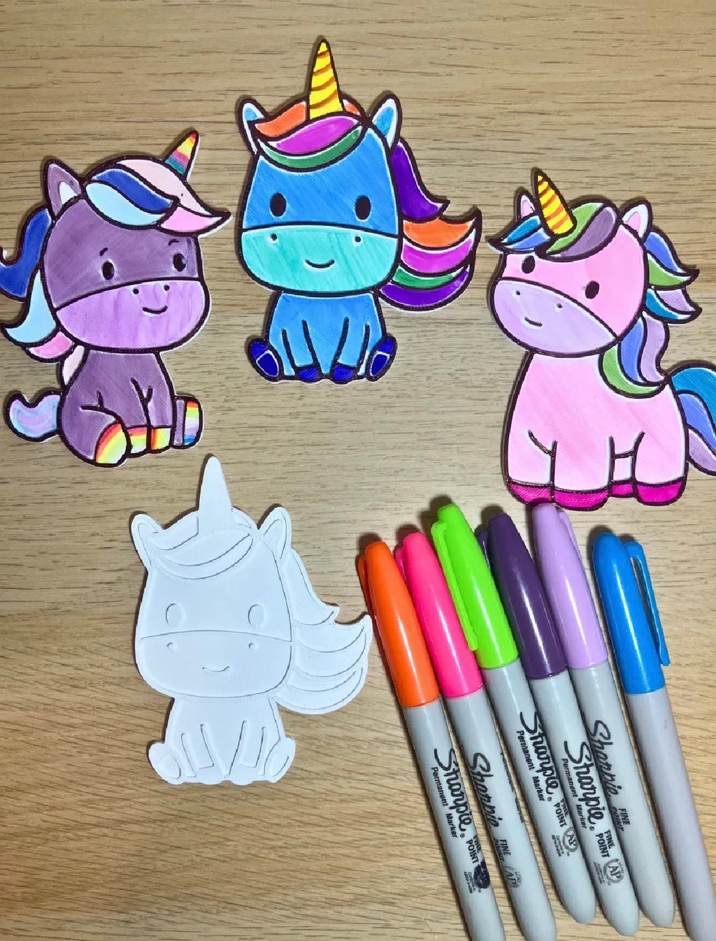 Paintable Unicorn Ornaments Set of 3