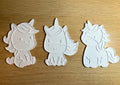 Paintable Unicorn Ornaments Set of 3