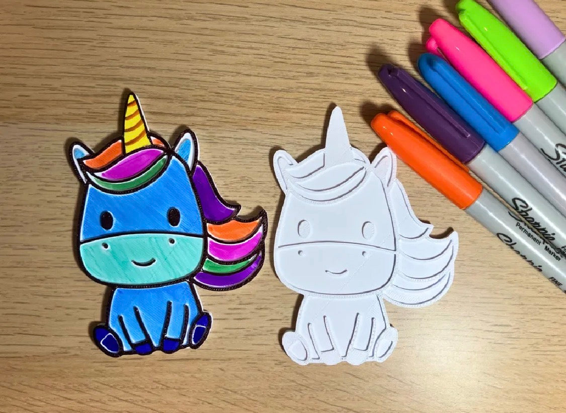 Paintable Unicorn Ornaments Set of 3
