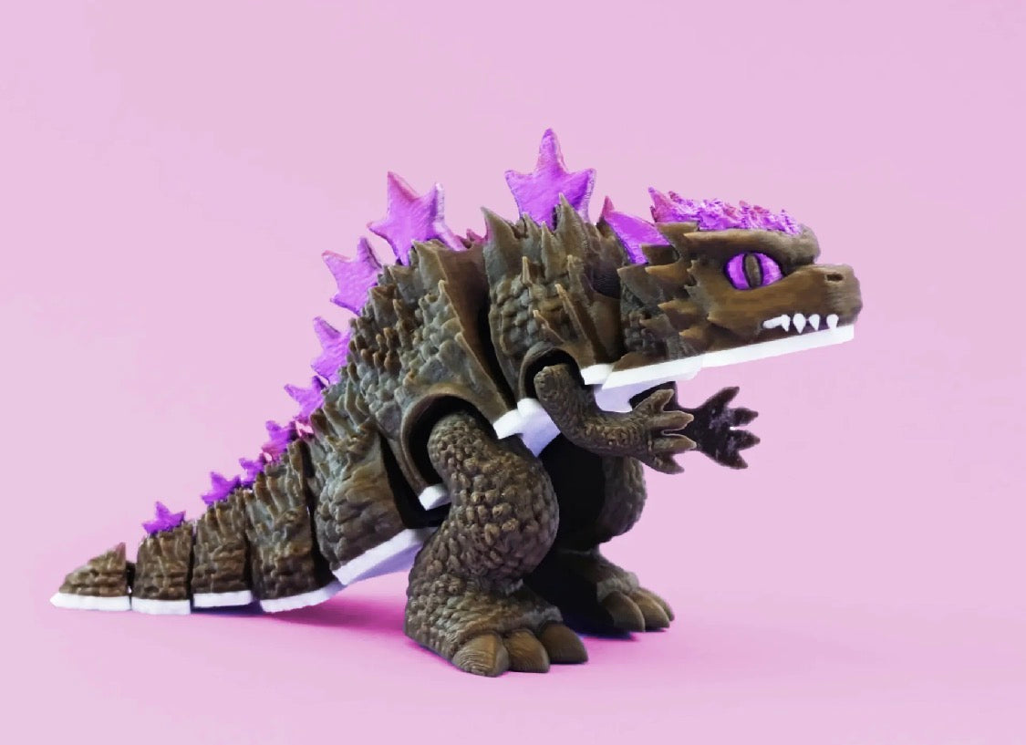 3D Printed Articulated Godzilla Figure