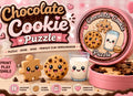 Chocolate Cookie Puzzle with Storage Case