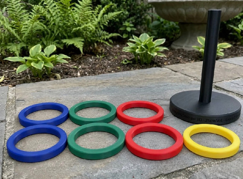 3D Printed Ring Toss Game Set