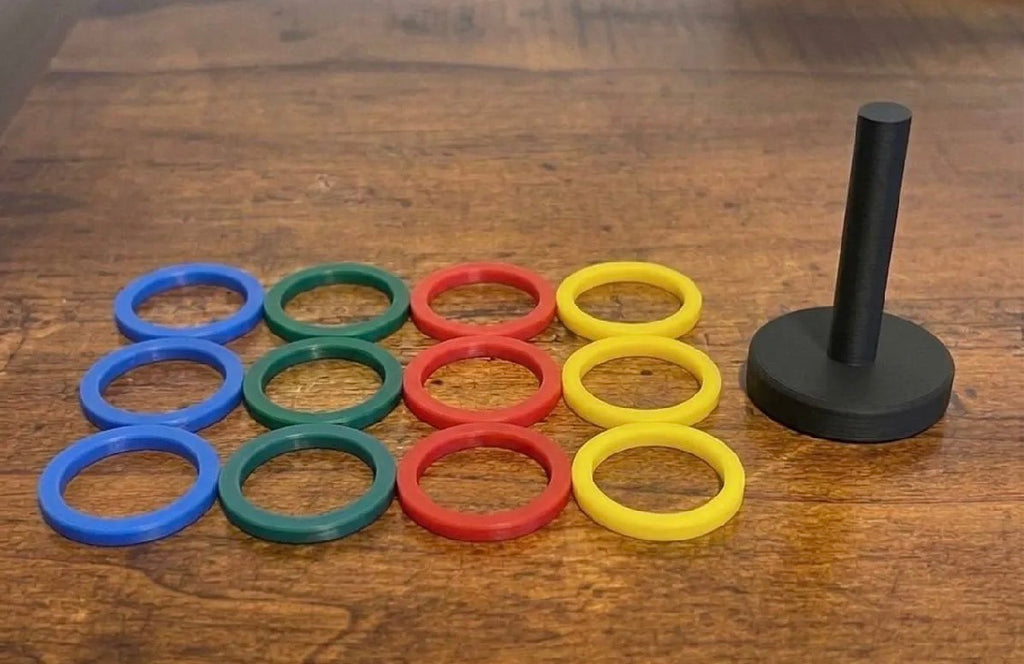 3D Printed Ring Toss Game Set