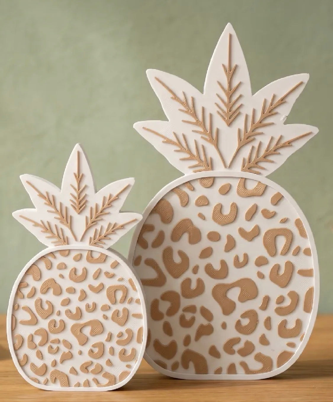 Leopard Print Pineapple Plant Decor (Large)