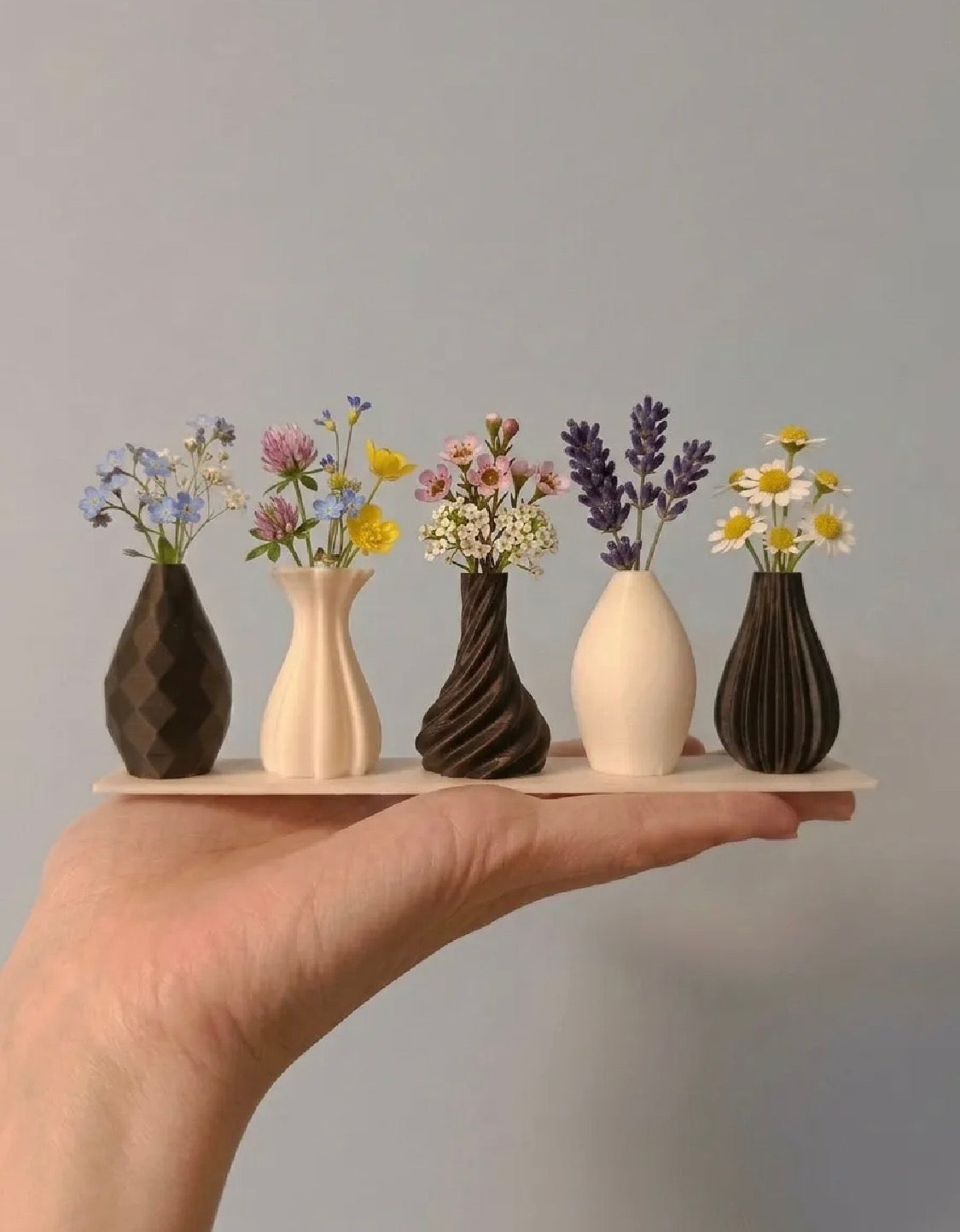 3D Printed Mini Vase Set of 5